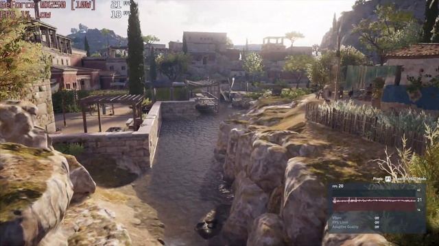 ? NVIDIA GeForce MX250 (10W) - AC: Odyssey gameplay benchmarks (1080p) смотреть онлайн