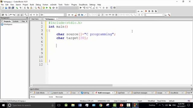 C programming Bangla Tutorial 5.187 : String | copy string using strcpy() смотреть онлайн