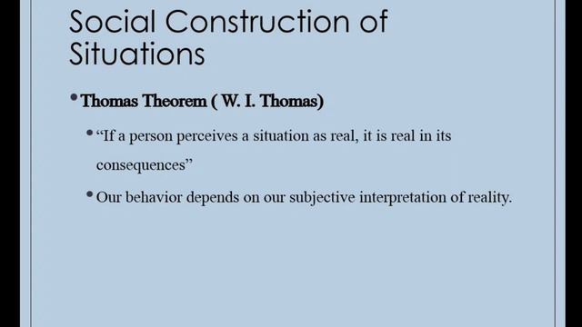 The Social Construction of Reality | Peter Berger and Thomas Luckman | Thomas theorem смотреть онлайн