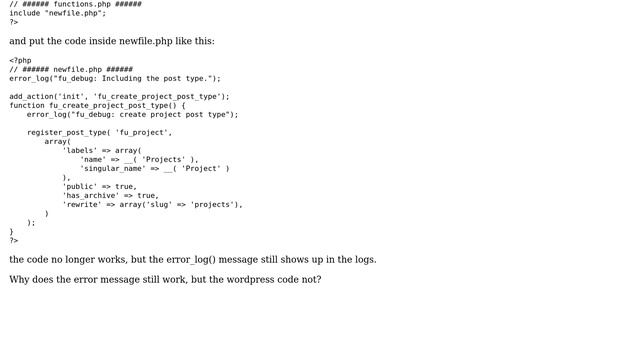 Wordpress: Why does including a file in theme's functions.php not work? (2 Solutions!!) смотреть онлайн