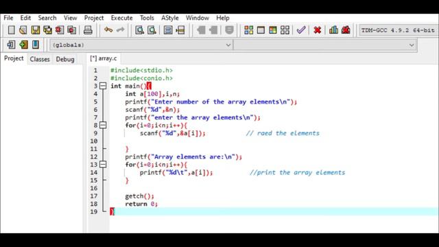 REVERSE DISPLAY OF ARRAY ELEMENTS | ARRAYS IN C | PART 2 | BENGALI смотреть онлайн