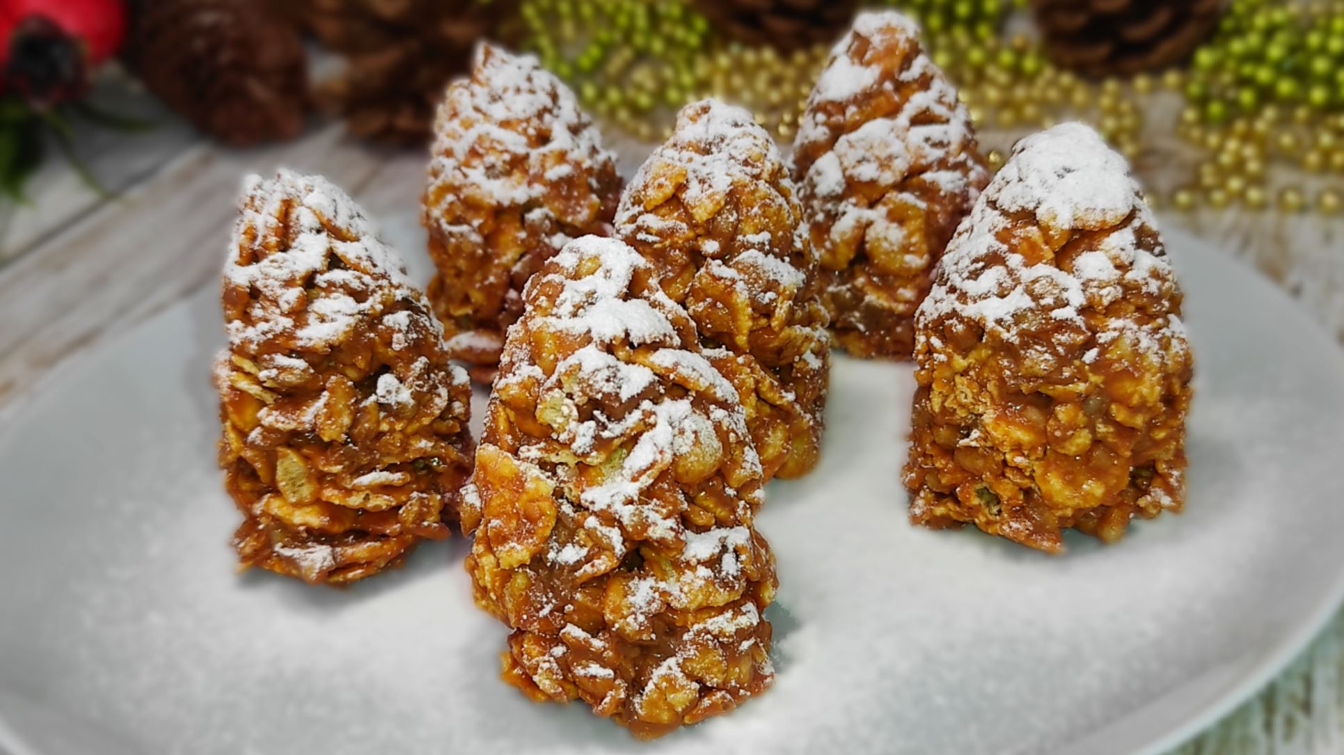 Новогодний ДЕСЕРТ без выпечки _ЕЛОВЫЕ ШИШКИ. Десерт на празднчный стол. смотреть онлайн