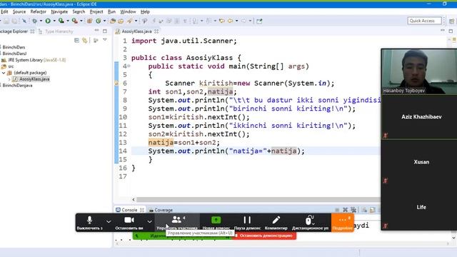 Onlayn darslar Java va Android 1 dars 2 qism смотреть онлайн