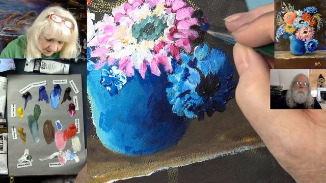 Discover Gingers Secrets to a Super Fast Acrylic Floral Still life Step by Step. смотреть онлайн