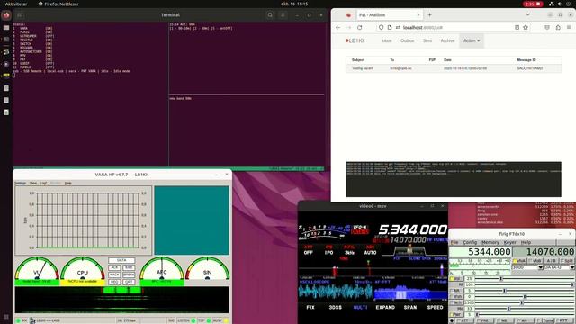 Ubuntu 22.04 - pat - varahf - Winlink seesion смотреть онлайн