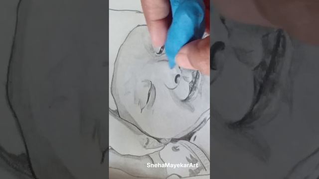 Highlighting first layer with Kneaded eraser ? | Faber Castell kneaded eraser | смотреть онлайн