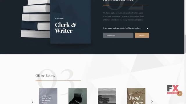 Jack Baker - Writer Responsive WordPress Theme TMT Brady Grady смотреть онлайн