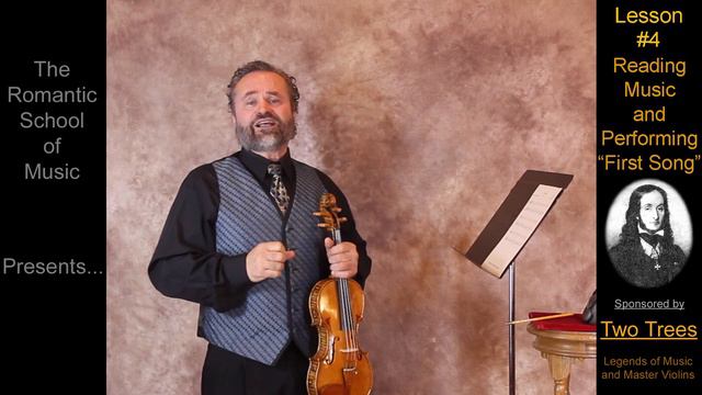 4th Violin Lesson / How To Read Music / Playing With Accompaniment / 