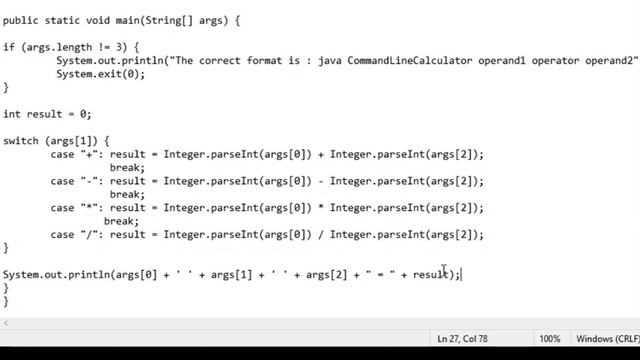 CommandLine Example смотреть онлайн