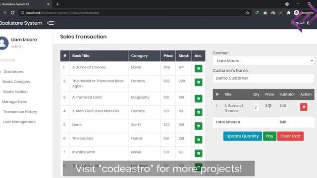 Bookstore System in PHP MySQL CodeIgniter with Source Code - CodeAstro смотреть онлайн