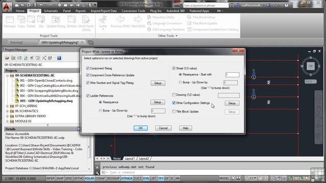 Part 25 Updating And Retagging; Autocad Electrical Tutorial смотреть онлайн