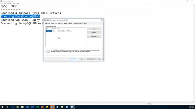 SQL Tutorial 15: ODBC | Open Database Connectivity with MySQL смотреть онлайн