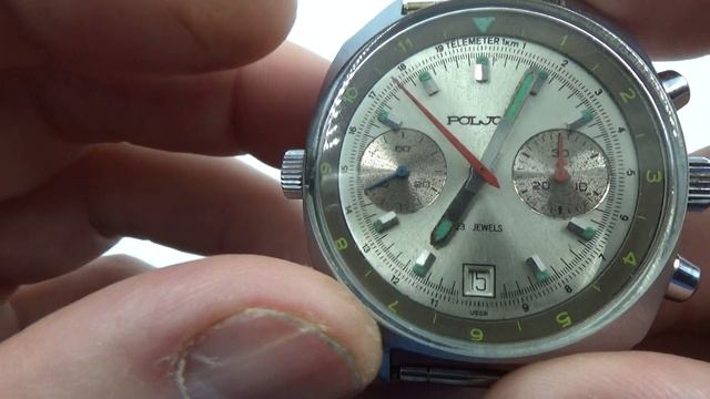 Poljot Vintage USSR Russian Soviet watch Chronograph Sturmanskie 3133 59035 смотреть онлайн