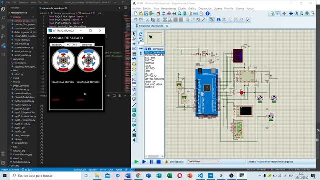 Simulación de una Cámara de secado con Python , Arduino y Proteus смотреть онлайн