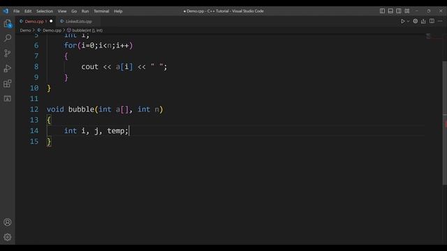 Bubble Sort Algorithm in C++ смотреть онлайн