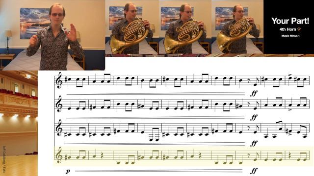 Ensembles on Demand: 4th Horn Play-Along - Der Freischütz "Jäegerchor" Horn Quartet смотреть онлайн