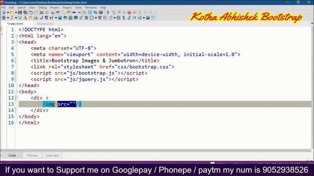 #6 Bootstrap Images and Jumbotron in Telugu by Kotha Abhishek смотреть онлайн