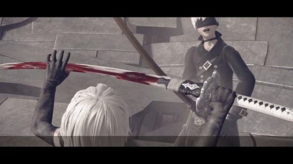 NieR:Automata. Music: Smash Into Pieces Broken-Parts