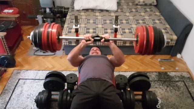 Super Close Grip Bench Press: 85 kg (187.5 lbs) for 6 reps (almost 7), NEW PR смотреть онлайн
