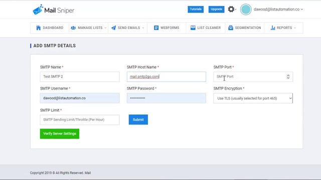 Mailsniper: Adding SMTP Server (SMTP2GO) смотреть онлайн