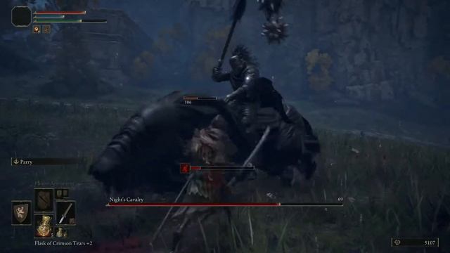Night's Cavalry Weeping Peninsula SL1 (Ash of War: Barricade Shield and Nightrider Flail) #ELDENRIN смотреть онлайн