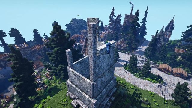 РАЗРУШЕННАЯ БАШНЯ В СРЕДНЕВЕКОВОЙ ДЕРЕВНЕ (MINECRAFT) смотреть онлайн