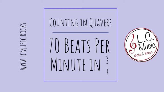 Metronome - Counting in quavers - 3/4 - 70 bpm смотреть онлайн