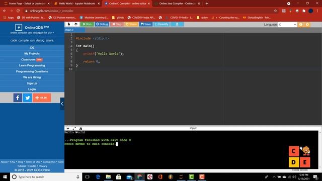 Hello World in - Python | Java | C | Coding Cookies [ Learn python in Tamil 2021] смотреть онлайн