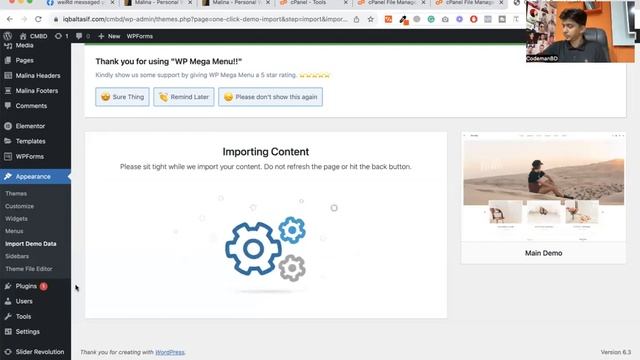 Malina Personal WordPress Blog Theme customize смотреть онлайн