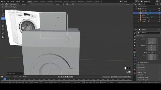 3d modeling a Washer Machine - Blender 2.81 tutorial смотреть онлайн