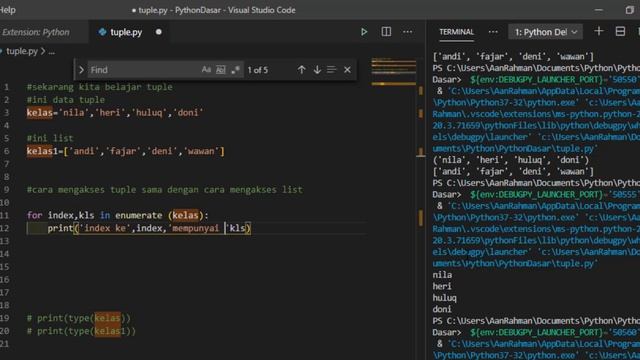 Python Dasar #10 Tuple смотреть онлайн