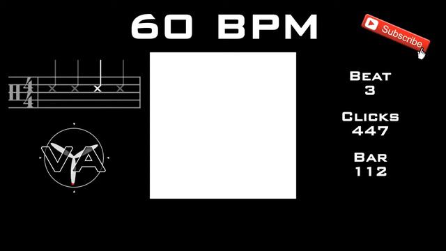 60 BPM Metronome @ 4/4 Bars Counting смотреть онлайн
