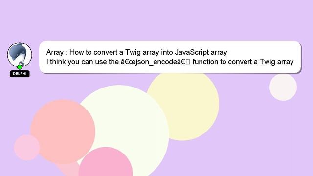 Array : How to convert a Twig array into JavaScript array смотреть онлайн