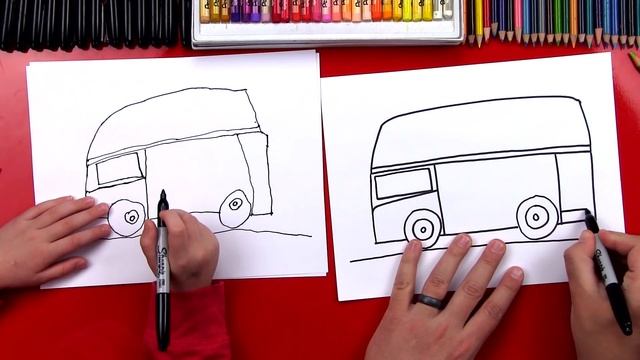 How To Draw A Double Decker Bus смотреть онлайн
