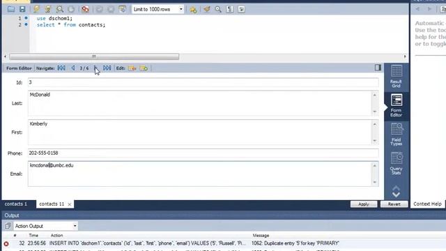 Updating Rows with Form Editor смотреть онлайн