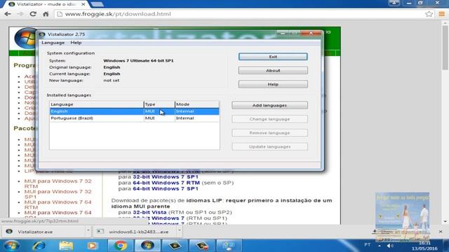 TROCANDO A LINGUAGEM DO WINDOWS 7 DE INGLÊS PARA PORTUGUÊS/BR