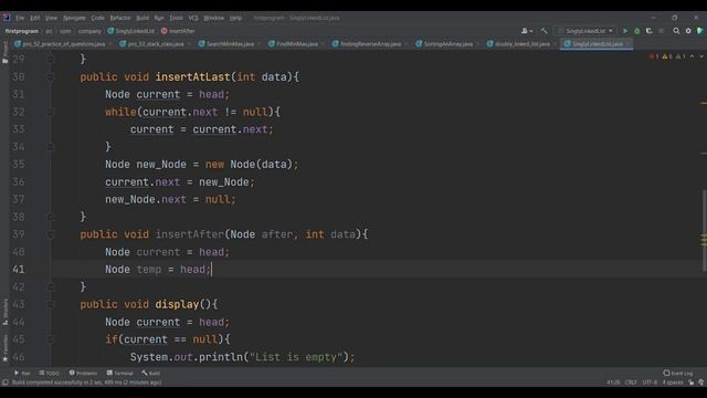 Singly linked list with all its operations implementation in java смотреть онлайн