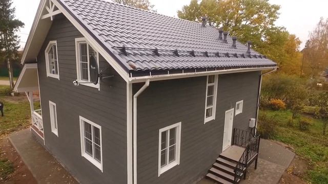 Каркасный дом. Отделка фасадной доской LP SmartSide. Смартсайдинг. Канадский сайдинг смотреть онлайн