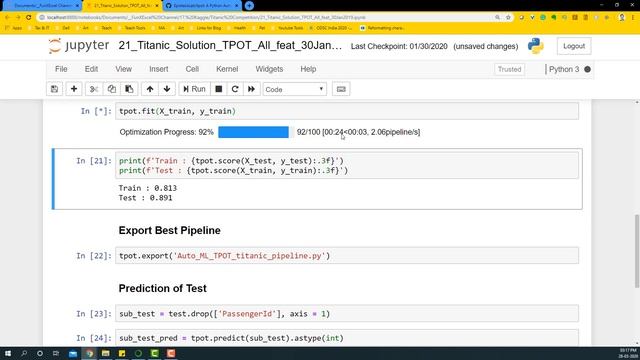 Solution using TPOT (Automated Machine Learning) | [Kaggle] Titanic Solution using Python #21 смотреть онлайн