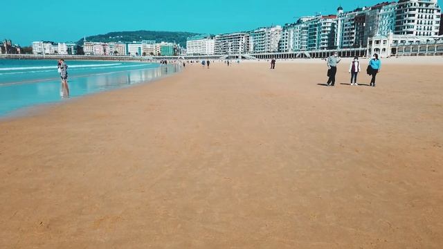 Playa de La Concha-San Sebastian | Relaxing Virtual Walking Tour | Basque Country | Spain смотреть онлайн