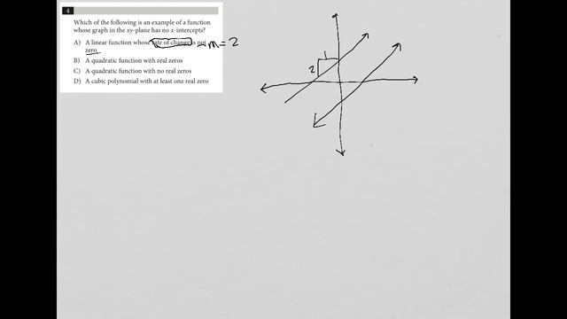Which of the following is an example of a function whose graph in the xy-plane has no x-intercepts? смотреть онлайн