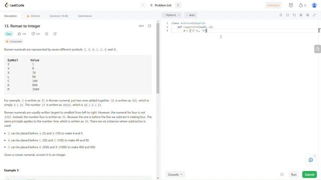 ROMAN TO INTEGER смотреть онлайн