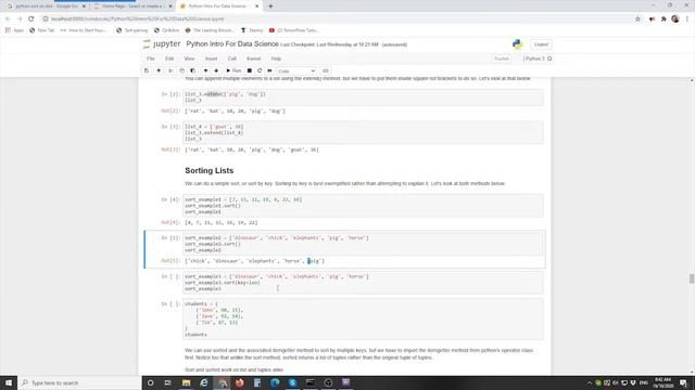 Lsn 20 - Extending and Sorting Python Lists смотреть онлайн