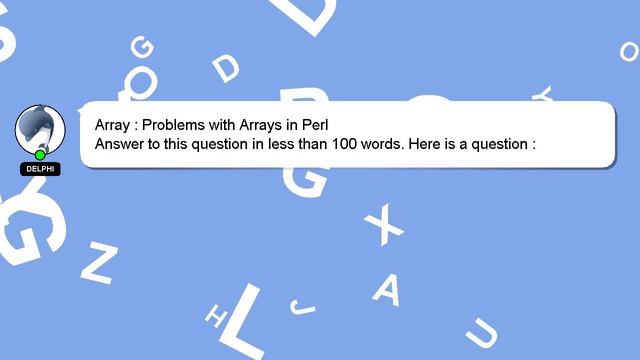 Array : Problems with Arrays in Perl смотреть онлайн