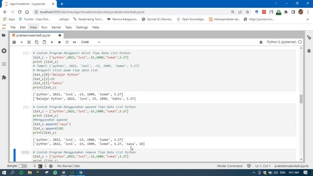 Struktur Data Tipe Data List di Python смотреть онлайн