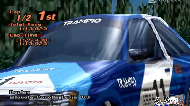 Gran Turismo 2 - Toyota Corolla Levin GT APEX 85 FR 198HP Race In GTF Tahiti Road 246HP смотреть онлайн