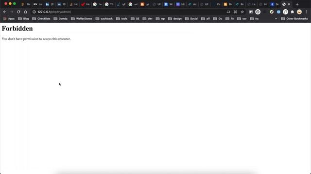 phpMyAdmin : forbidden you don't permission to access this resource смотреть онлайн