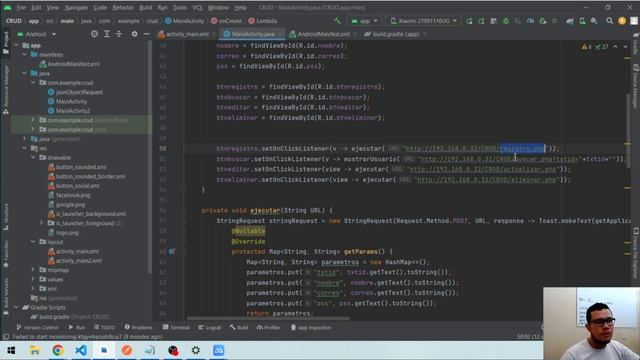 CRUD en Android Studio java y php. смотреть онлайн