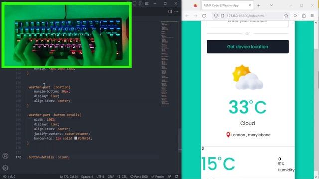 ASMR Programming - Weather App Coding With JavaScript - No Talking смотреть онлайн
