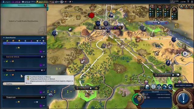 Lets Play Civilisation 6 as Ashurbanipal for Assyria - Part 2 смотреть онлайн
